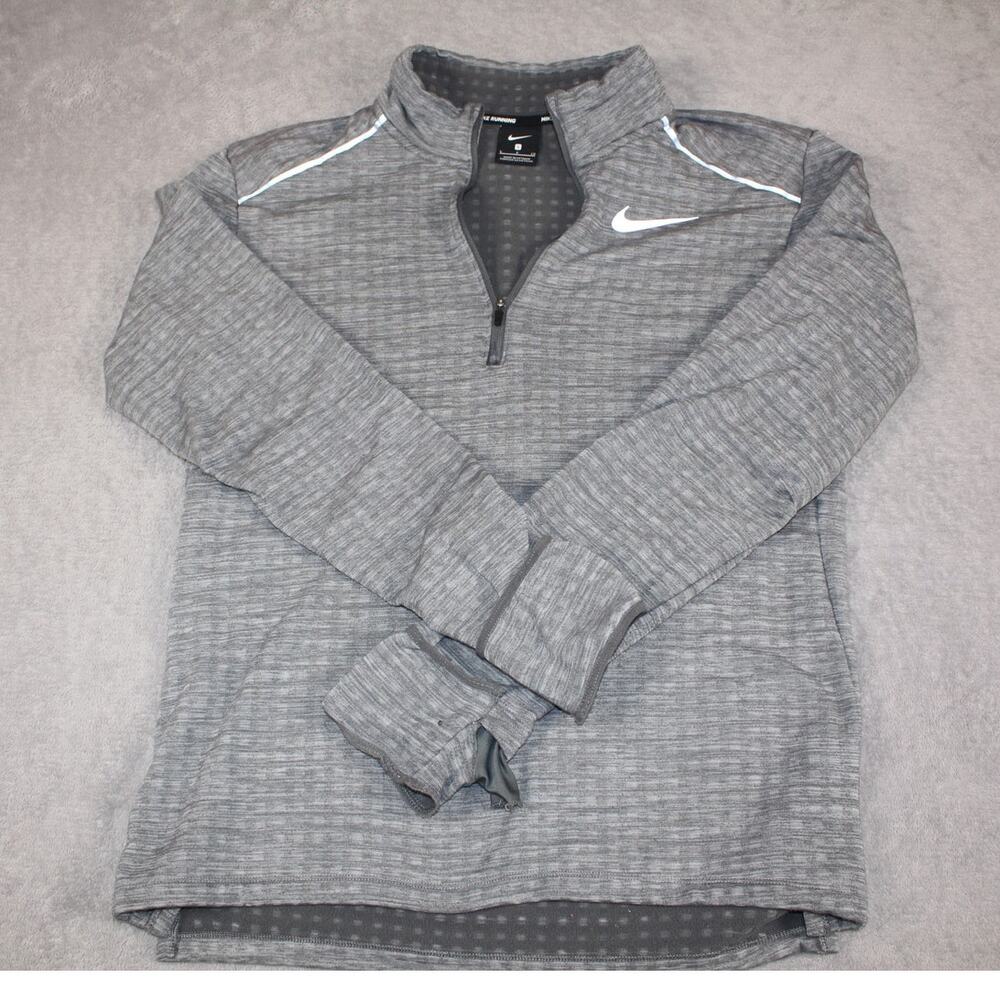 Nike Women’s Running Dri-FIT Half Zip Pullover Gray Long Sleeve Size S - Picture 2 of 11